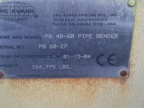 The pipe bending machine CRC-Evans PB 48-60"